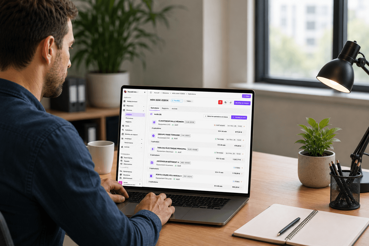Organisation multi-sites — suivi des demandes, missions et preuves terrain